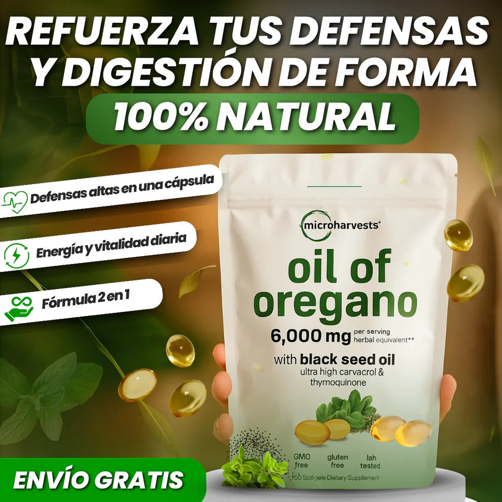 Aceite de Orégano - 300 Capsulas