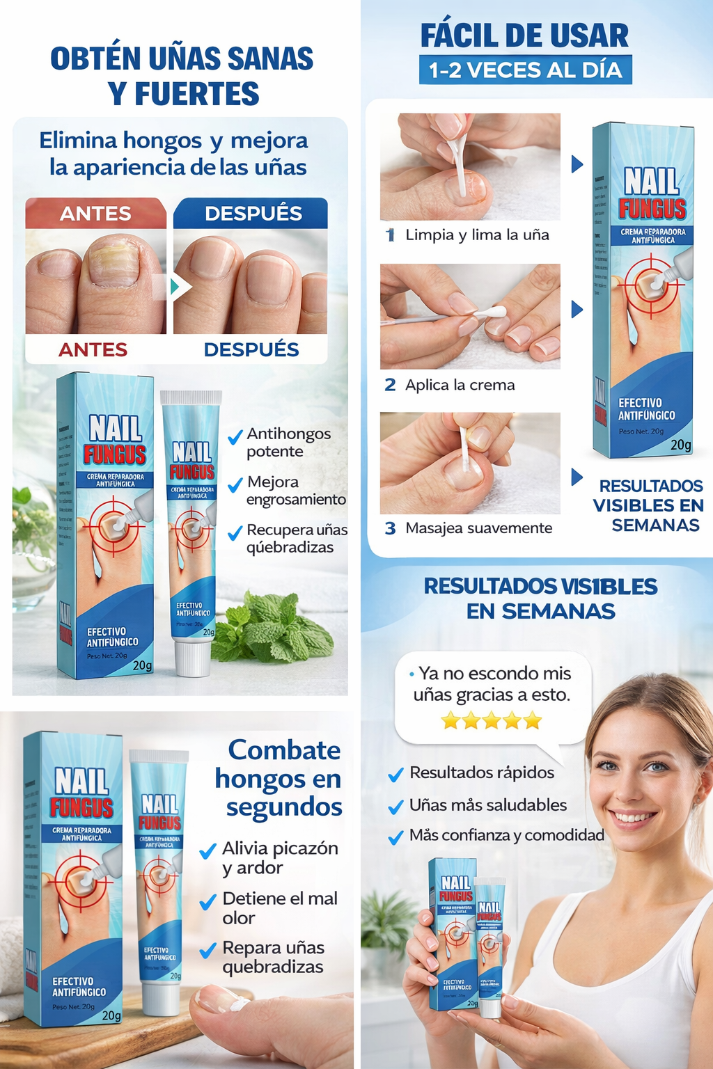 Nail Fungos - Crema Repara Uñas Pies 20g