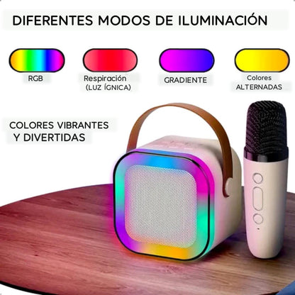 VocalBox  – Karaoke LED con Doble Micrófono