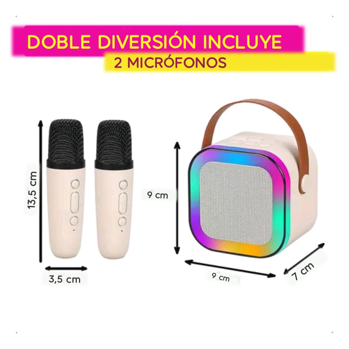 VocalBox  – Karaoke LED con Doble Micrófono