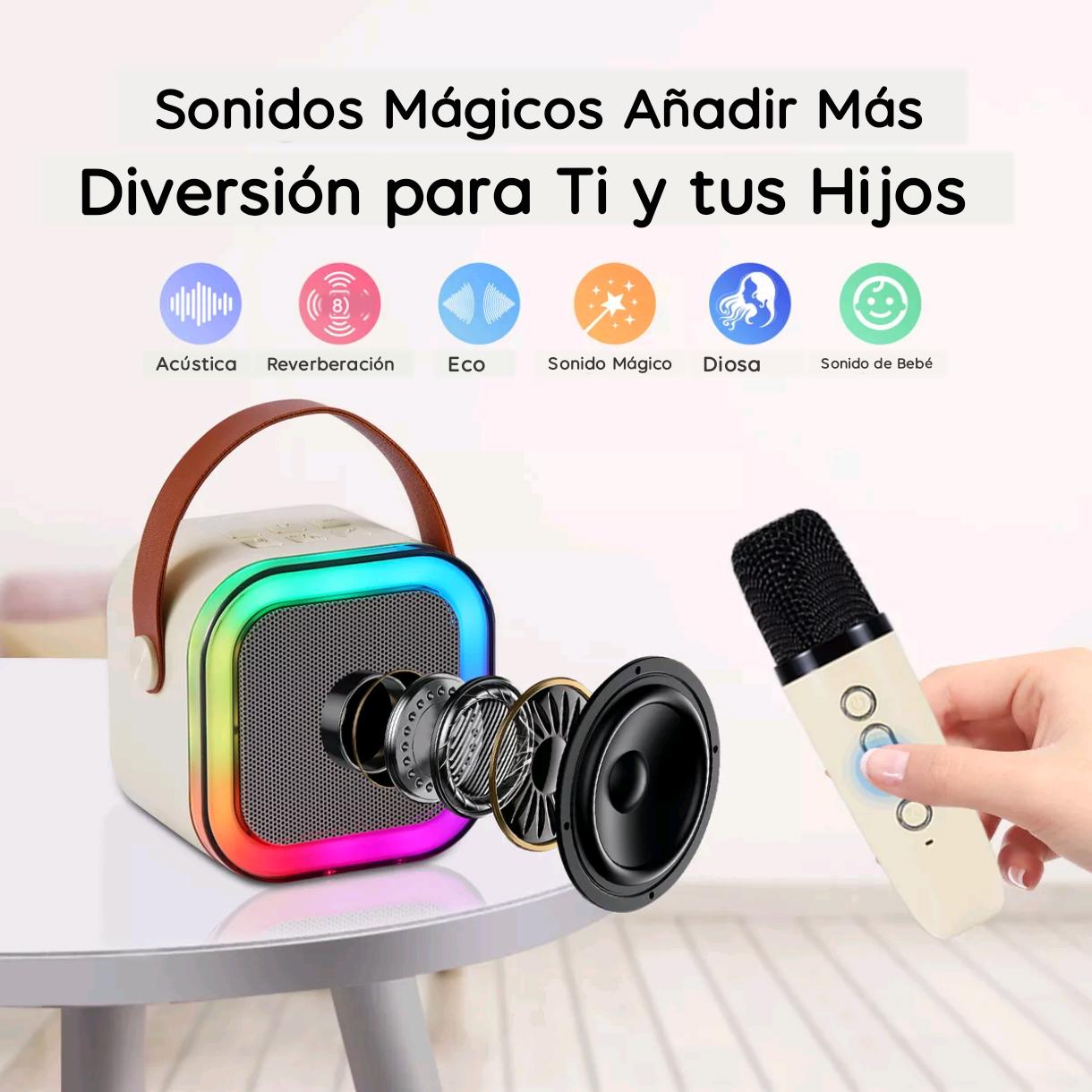 VocalBox  – Karaoke LED con Doble Micrófono