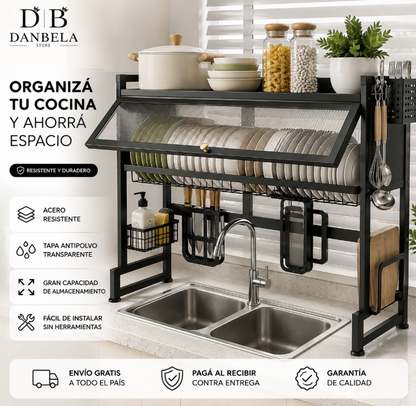 Seca Platos Escurridor 75cm Con tapa
