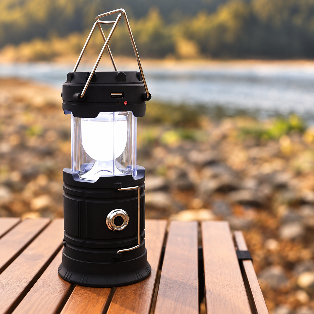 Farol LED Solar Extensible Recargable 2 en 1
