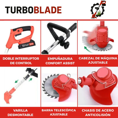 TurboBlade™ - Cortadora de Cesped Inalambrica [2 BATERÍAS]