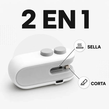Selladora mini 2 en 1 para sellar y cortar bolsas
